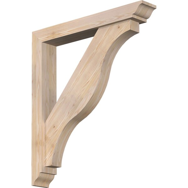 Ekena Millwork Funston Traditional Smooth Bracket w/ Offset Brace, Douglas Fir, 5 1/2"W x 36"D x 40"H BKT0604X36X40FST01SDF - main